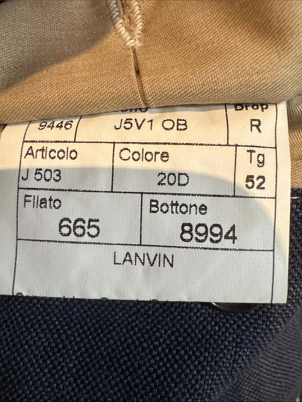 Lanvin Blue Linen Blazer IT 52R/US 42R